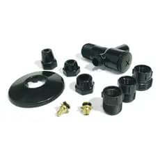 Adaptador Bebedouro Filtro Água C/ Registro Ponto De Água Abs Preto