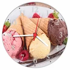 Relógio De Parede Sorvete Sorveterias Gourmet Decorações Quartz T004