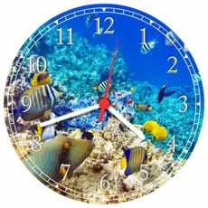 Relógio De Parede Peixes Animais Salas Quartos Quartz