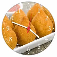 Relógio De Parede Padarias Coxinha Salgado Gourmet Decorações Quartz T003
