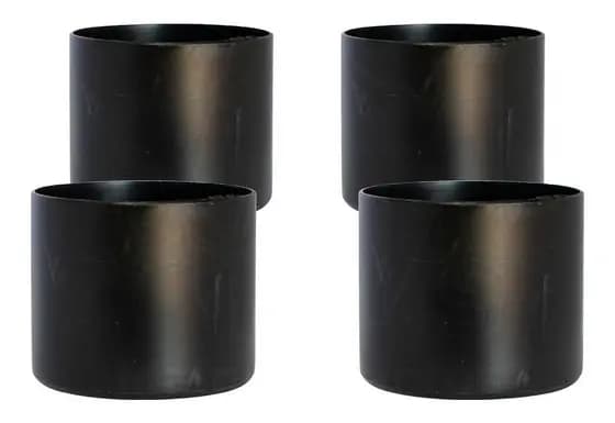 4 Unidades Ponteira Pé De Mesa Tubular C/ Tampo De Granito 7,4cm