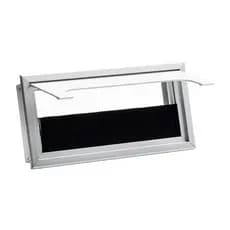 Passa Cabos De Aluminio Retangular Mesa Escritorio 80x160mm