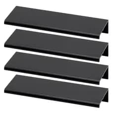 4 Puxadores De Gaveta Slim Aluminio Tito C/ Parafusos 64mm
