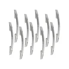 Kit 10 Puxadores De Móveis Guarda Roupas Gavetas Abs 12,8cm