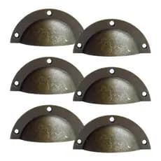 Kit Com 6 Puxadores Parma Colonial Gaveta Vintage Sapateira