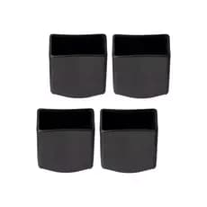4 Pçs  Ponteiras Sapata Externa Borracha Para Escada 20x35 Mor