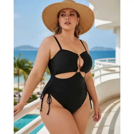 Maiô Biquini ´Plus size Feminino Biquini Cintura Alta Moda Praia