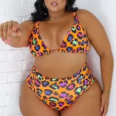 Biquini Plus size De Cintura Alta Hot pants modelos