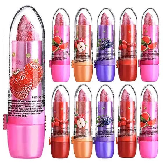 36 Batom Infantil Frutas Bella Femme Atacado Revenda