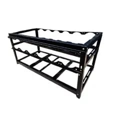 Rig estrutura de mineração grande metálica e reforçada com suporte para até 12 Fans