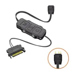 Controlador ARGB TISHRIC 5V 3 Pinos p/ SATA TSR032 Preto
