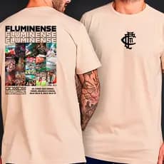 Camiseta Unisexx Camisa Futebol Fluminense Blusa Tricolor Carioca em Algodão