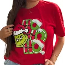 CAMISETA FEMININA NATAL, CAMISETA NATALINA, BLUSINHA NATAL, CAMISA FEMININA NATAL, CAMISETA Grinch