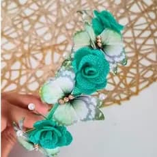 Tiara Jardim Encantado Verde 💚 Luxo Infantil | Modelo Tradicional By Laçarotes, Princesas Arco e Faixinha