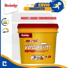 Manta Líquida Branca Impermeabilizante 4kg Emborrachada Vedasim Ultrarrápida