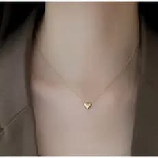 Colar Gargantilha Delicado Dourado com Coração Pequeno Banhado a Ouro 18k+Brinde