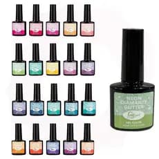 Esmalte Gel LoveYes Neon Diamante Glitter 10ml Secagem Cabine