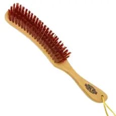 Escova Madeira Macia Curvada Barbeiro Barba Degrade Disfarce - Hairdo