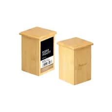 Pote bambu porta  café açucar organizador cozinha dispensa casa