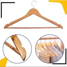 Kit Cabide De Madeira De Roupa com 6 ou 12 unidades