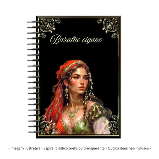 Caderno de estudos do baralho cigano Petit Lenormand - Planner de estudos de baralho cigano para cartomantes