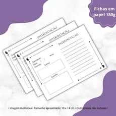 Ficha de Atendimento para Tarot e Baralho Cigano Bloco para Tiragens e Interpretação