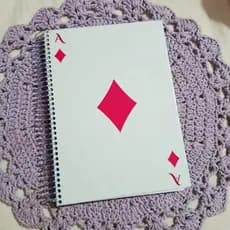 Caderno ouros naipe do baralho de poker tamanho A5