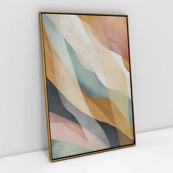 Quadro Abstrato Tons Pastéis Clean Sala Moderna