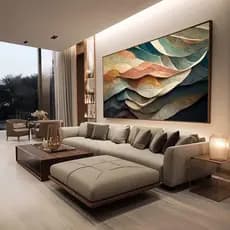 Quadro Canvas Abstrato Moderno Sala Hall Grande Moldura Decoração Casa