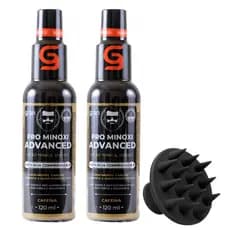 Kit 2x Tônico Antiqueda Pro Minoxi Advanced + Escova Massageadora Para Fortalecimento Capilar
