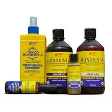 Kit Monovint-A Completo Com Óleo de Umectação e Tônico Crescimento Poderoso Para Cabelos Fortes