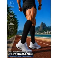 Meias Compressão para Varizes e Para Pratica De Crossfit Ciclismo Corrida e Academia Masculina Compressiva
