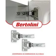 Kit 02 Dobradiças  De Ferro Para Troca  Das Portas Do Armário De Aço Bertolini
