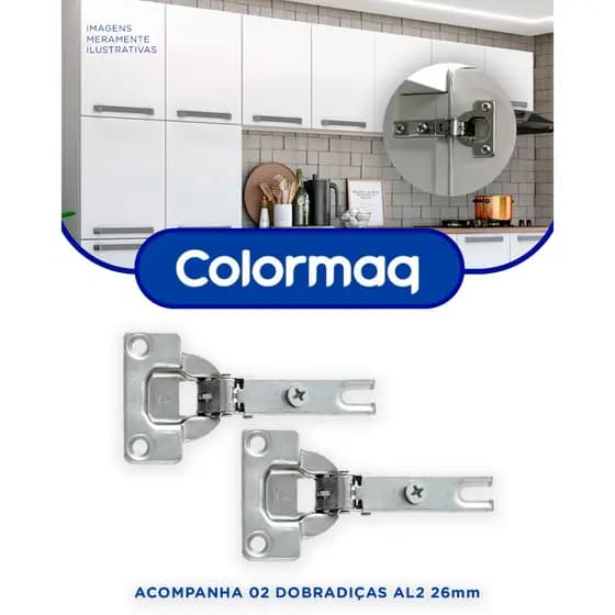 Kit 02 Dobradiças De Ferro Para Troca Das Portas Do Armário De Aço COLORMAQ