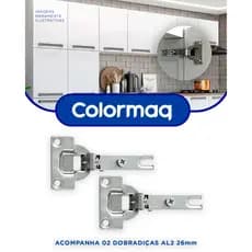 Kit 02 Dobradiças De Ferro Para Troca Das Portas Do Armário De Aço COLORMAQ