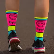 Meia Ciclismo Com 01 Pares Corrida Crossfit Speed Bike Academia Feminina