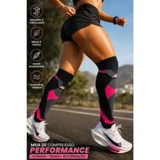 1 Par de Meias Compressão para Varizes e Para Pratica De Crossfit, Ciclismo, Corrida e Academia