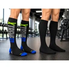 Kit 2 Pares de Meias Compressão para Varizes e Para Pratica De Crossfit Ciclismo Corrida e Academia Masculina