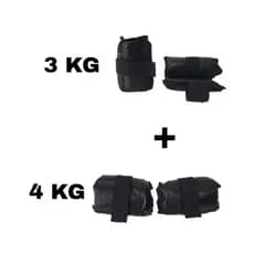 Par Treino Completo Par Caneleira Tornozeleira 3 Kg + 4 Kg