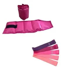 Par Caneleira Rosa 1kg + Mini Band | Força, Resistência e Definição Muscular