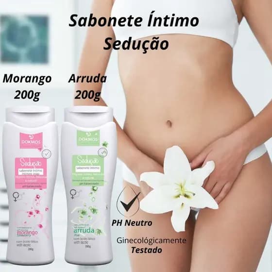 Sabonete Íntimo Sedução Ph Neutro 200g Acido Latico Dokmos