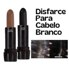Disfarce Para Cabelos Brancos Cor Preto E Castanho Maquiagem Capilar Abelha Rainha
