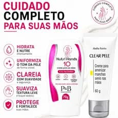 Kit Creme Clareador De Maos Poderoso Com Niacinamida Contra Manchas E Sinais P&B Cosmeticos Beauty