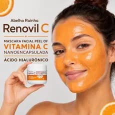 Máscara Facial Peel Off Com Ácido Hialurônico Renovil C Abelha Rainha 60g