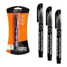 Kit 3 Caneta Detectoras De Nota Falsa Teste De Cédula Jocar Office