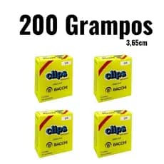 Clips Para Papel 3/0 Galvanizado Bacchi Kit Com 200 Unidades Para Uso Geral