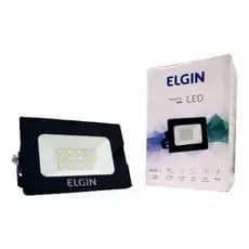 Refletor Projetor Luminária Elgin 10W Painel de Led Uso Externo Bivolt Ip65