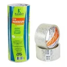 Durex Fita Adesiva De Empacotamento 45mm x 40mt Koretech Embalagem Com 4 Unidades Transparente