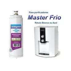 Refil Vela Acquabios Compatível Filtro Purificador MasterFrio Rótulo Azul/Branco