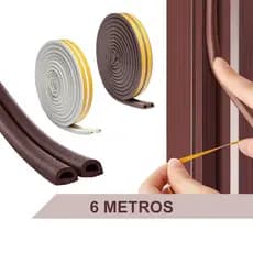 Fita Veda Frestas Janelas Porta Adesivo Isolante Térmico Antirruído 6 Metros